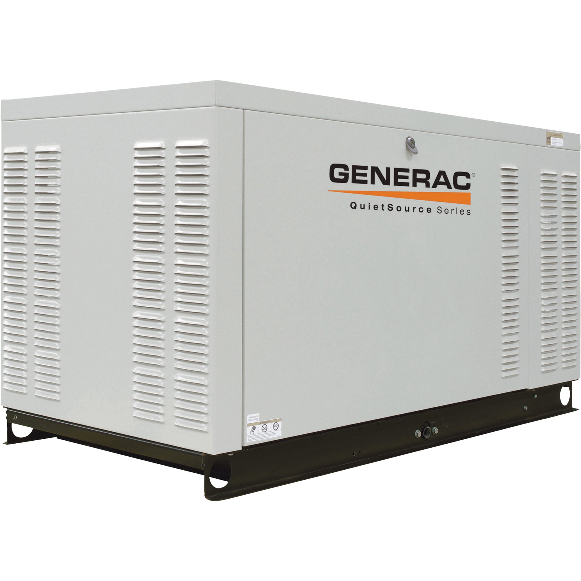 Generac QuietSource Series Standby Generator — 27 kW (LP)/25 kW (NG), CARB-Compliant, Model# QT02724GNAX